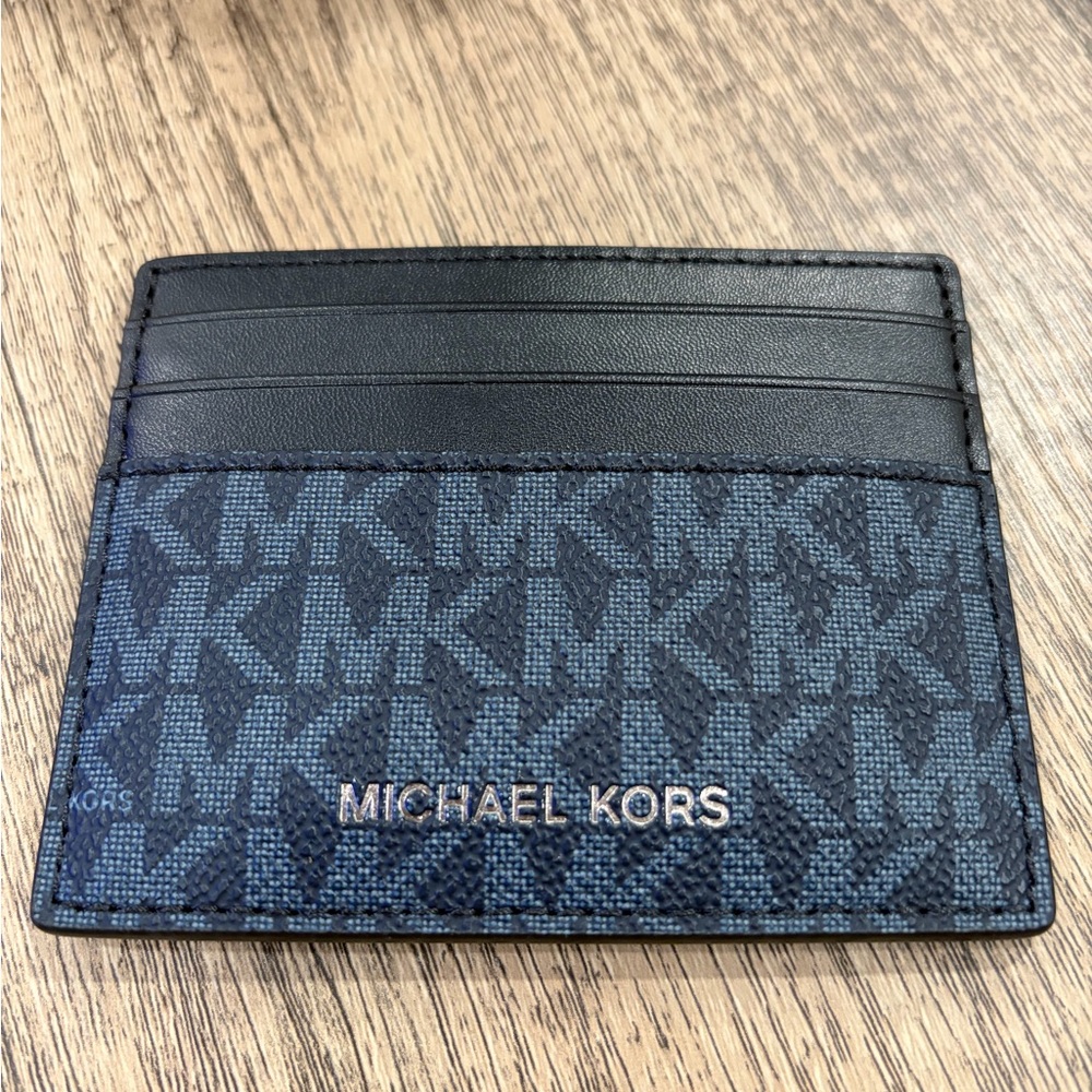 Michael Kors Navy and Black Card Holder